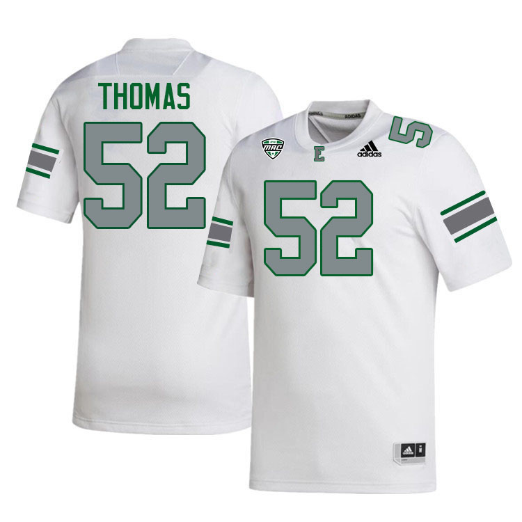 Eastern Michigan Eagles #52 Javon Thomas College Football Jerseys Stitched-White